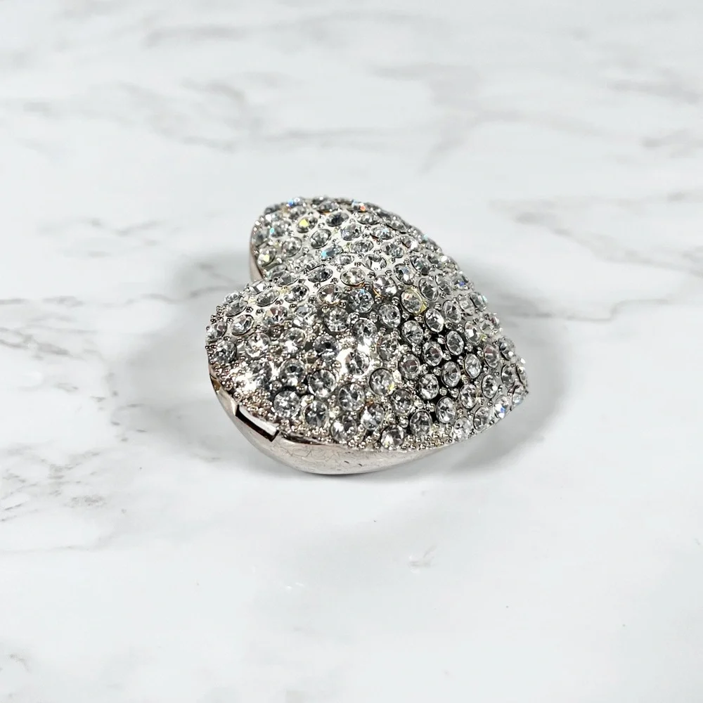 Heart-Shaped Rhinestone Trinket Box - Picture 5 of 10